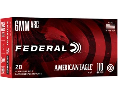 AMERICAN EAGLE 6MM ARC 110GR TMJ 2600 FPS 20/BOX