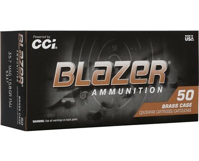 BLAZER BRASS 357 MAG 158GR FMJ 1250 FPS 50/BOX