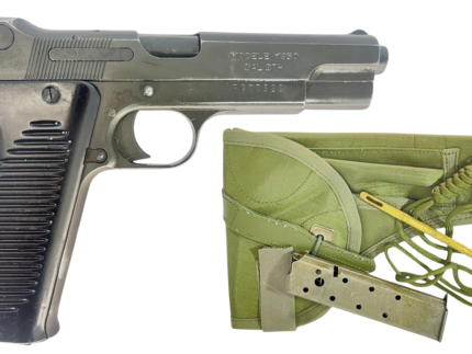 NAVY ARMS MAC 50 PISTOLS SURPLUS 9MM PISTOL W/ HLSTER, CLEANING KIT, LANYARD, ORIGINAL FRENCH MANUAL