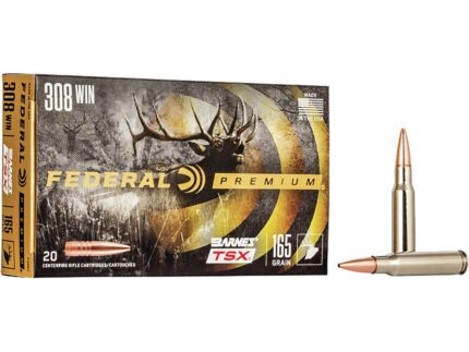 Federal Premium Rifle Ammo 308 Win. 165 gr. Barnes TSX 20 rd.