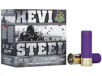 HEVI-Shot HEVI-Steel Shotshell 16ga 2-3/4" 15/16oz 1400 fps #2 25/ct