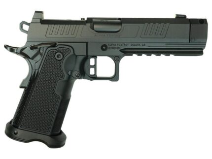 Alpha Foxtrot AF1911-Romulus MOS Adapter Handgun 9mm Luger 20rd Magazines(5) 4.25" Comp Threaded Barrel DLC Black