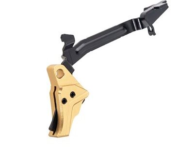 ITTS TRIGGER W/TRIGGER BAR FOR GLOCK G3/G4 GOLD/BLACK SCREW
