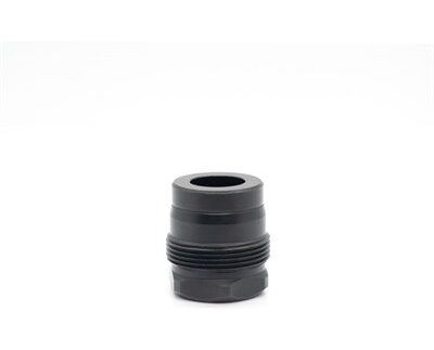 MINI MUZZLE BRAKE 0.456 1/2-28 THREAD SQUARE SHOULDER BLACK