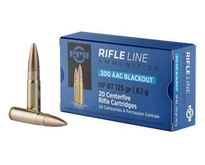 PPU 300AAC BLK OUT HPBT 125GR 20RD BOX 50 BOXES PER CASE
