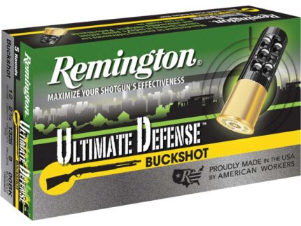 Remington Ultimate Defense Buckshot Loads 12 ga. 2.75 in. 9 Pellet 00 Buck 5 rd.