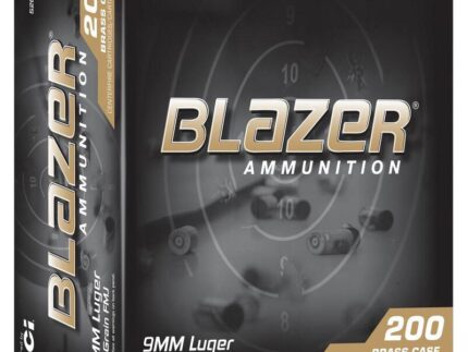 Blazer Brass Handgun Ammunition 9mm Luger 124gr FMJ 1090 fps 200/ct