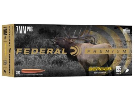 Federal Berger Elite Hunter Rifle Ammunition 7mm PRC 195gr HPBT 2760 fps 20/ct