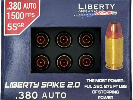 Liberty SPIKE 2.0 Handgun Ammunition .380 Auto 55gr 1500 fps 20/ct