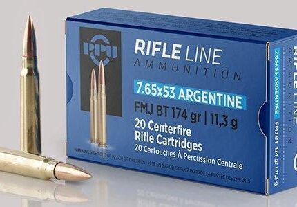 PPU Rifle Ammunition 7.65mm x 53 Argentine 174 gr FMJ 2624 fps 20/ct