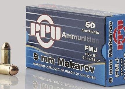 PPU Handgun Ammunition 9mm x 18 Makarov 93 gr FMJ 50/ct