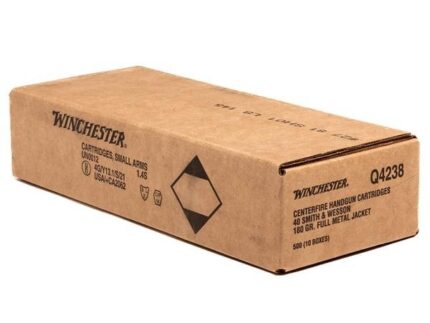 Winchester USA Handgun Ammunition .40 S&W 180 gr FMJ 1020 fps 500/ct