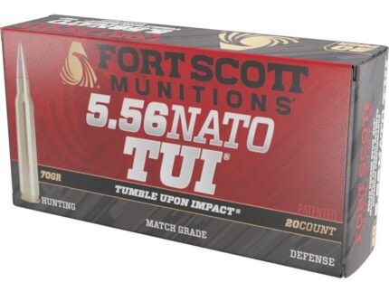 Fort Scott Munitions Rifle Ammo 5.56 70 gr. FSM TUI Copper NATO 20 rd.