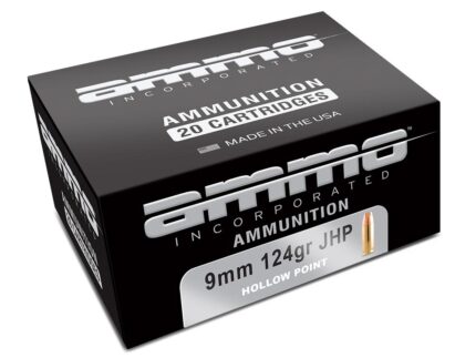 Ammo Inc Signature Handgun Ammunition 9mm Luger 124gr JHP 1017 fps 20/ct