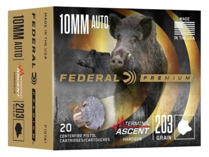 Federal Terminal Ascent Handgun 10mm Auto 203gr JHP 1130fps 20/ct