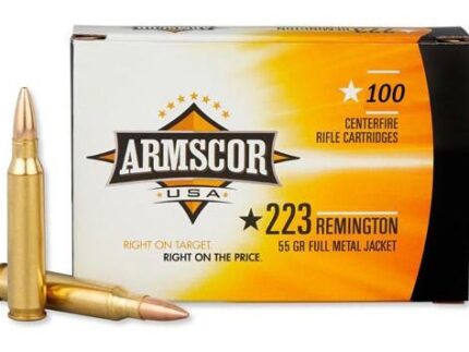 Armscor Rifle Ammunition .223 Rem 55gr FMJ 3050 fps 100/ct