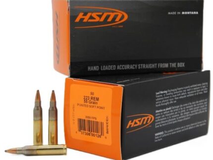 HSM 223 REM 55GR PSP - 50RD 10BX/CS
