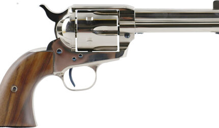 STAND MFG SAA 45 LC 4.75" BBL - NICKEL PLATED 2 PIECE GRIP