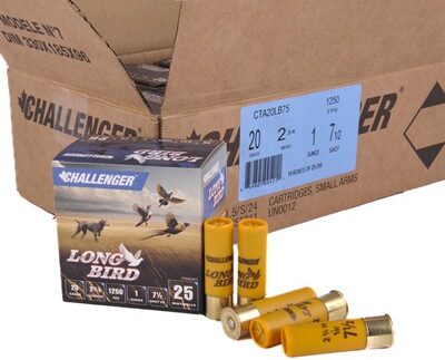LONG BIRD 20 GAUGE 2-3/4'' 1OZ 1250 FPS #7.5 250 CASE