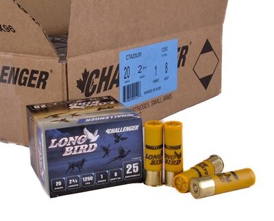 LONG BIRD 20 GAUGE 2-3/4'' 1OZ #8 SHOT 1250 FPS 250/CASE