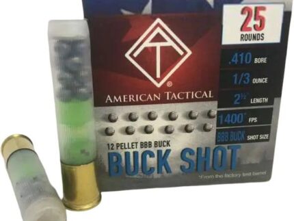 ATI BBB Buck Shotshell 410ga 2-1/2" 1/3oz 1400fps 12 plts 25/ct