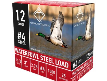 ATI Waterfowl Steel Shotshells 12ga 3" 1-1/8oz 1500fps #4 25/ct