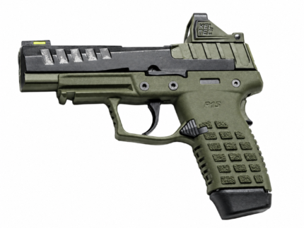 Kel-Tec P15 Handgun 9mm Luger 10rd Magazine 4" Barrel Black Side/OD Green Grip w/Viridian RFX11