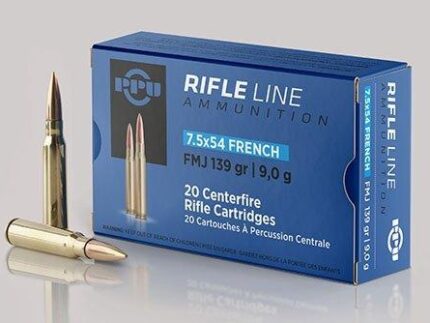 PPU Rifle Ammunition 7.5x54mm French 139 gr FMJ 2600 fps - 20/ct