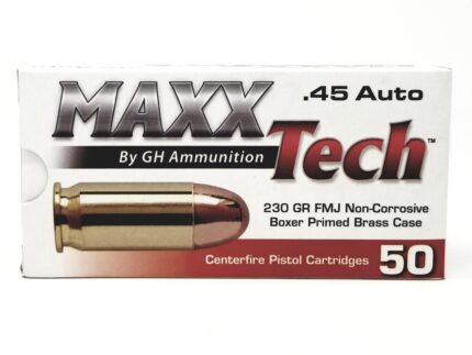 Maxxtech Brass Casefire Handgun Ammunition .45 ACP 230 gr FMJ 1000/ct